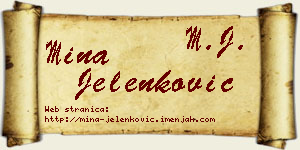 Mina Jelenković vizit kartica